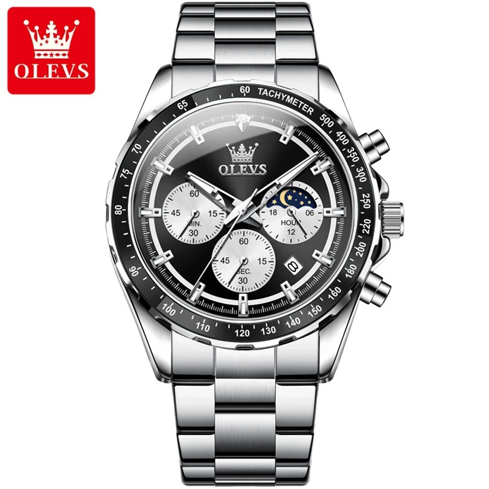 Waterproof Quartz Luminous Watch OLEVS Luxury Business Date Men’s Men Strap