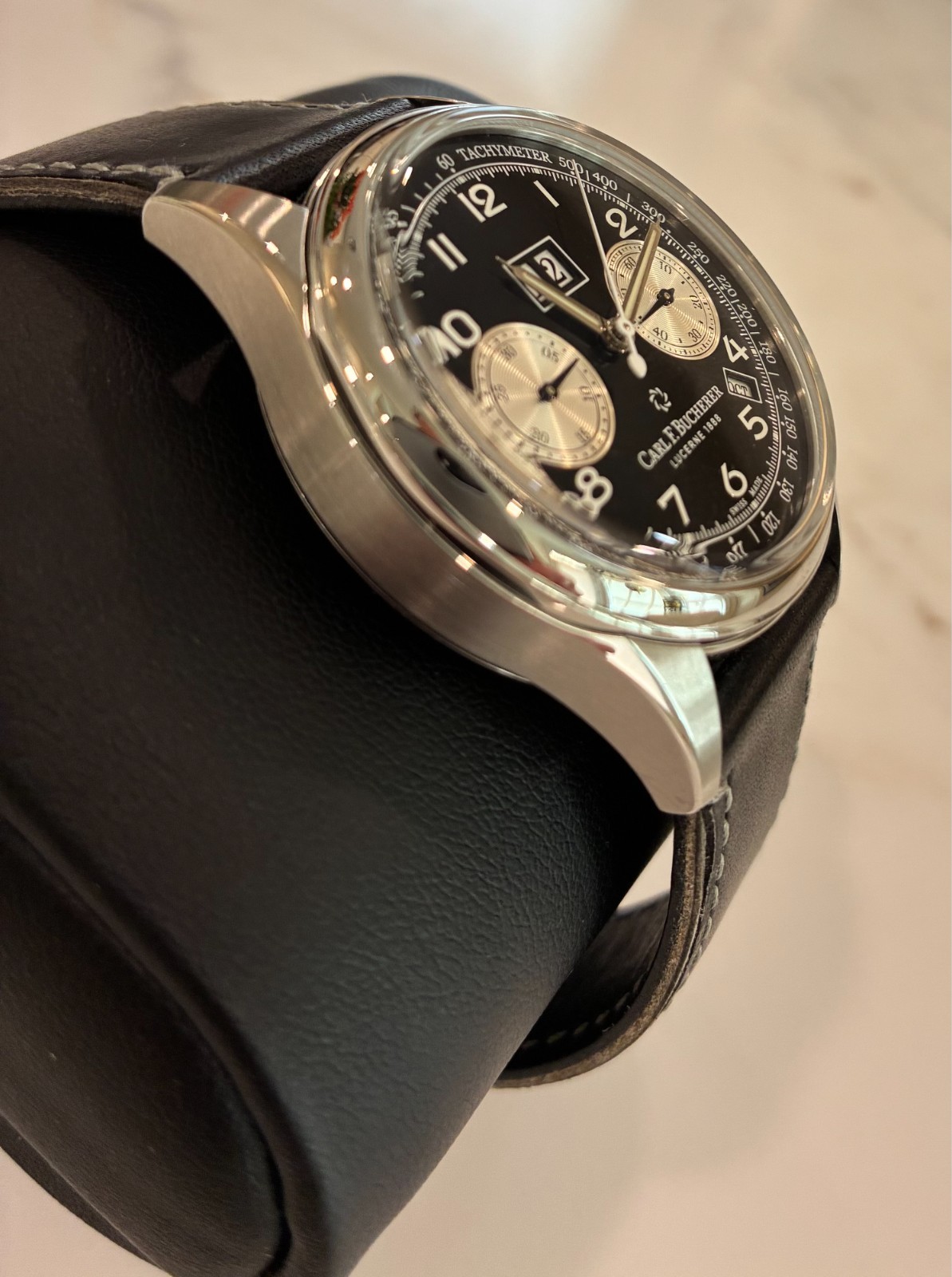 Carl F. Bucherer Heritage Men’s Black Watch – 00.10803.08.32.01 Bicompax 41 mm