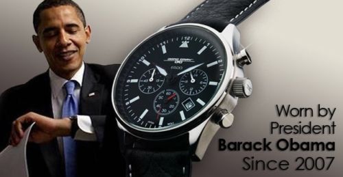 Jorg Gray JG6500 Series Chronograph Leather Watch – As Worn By President Obama
