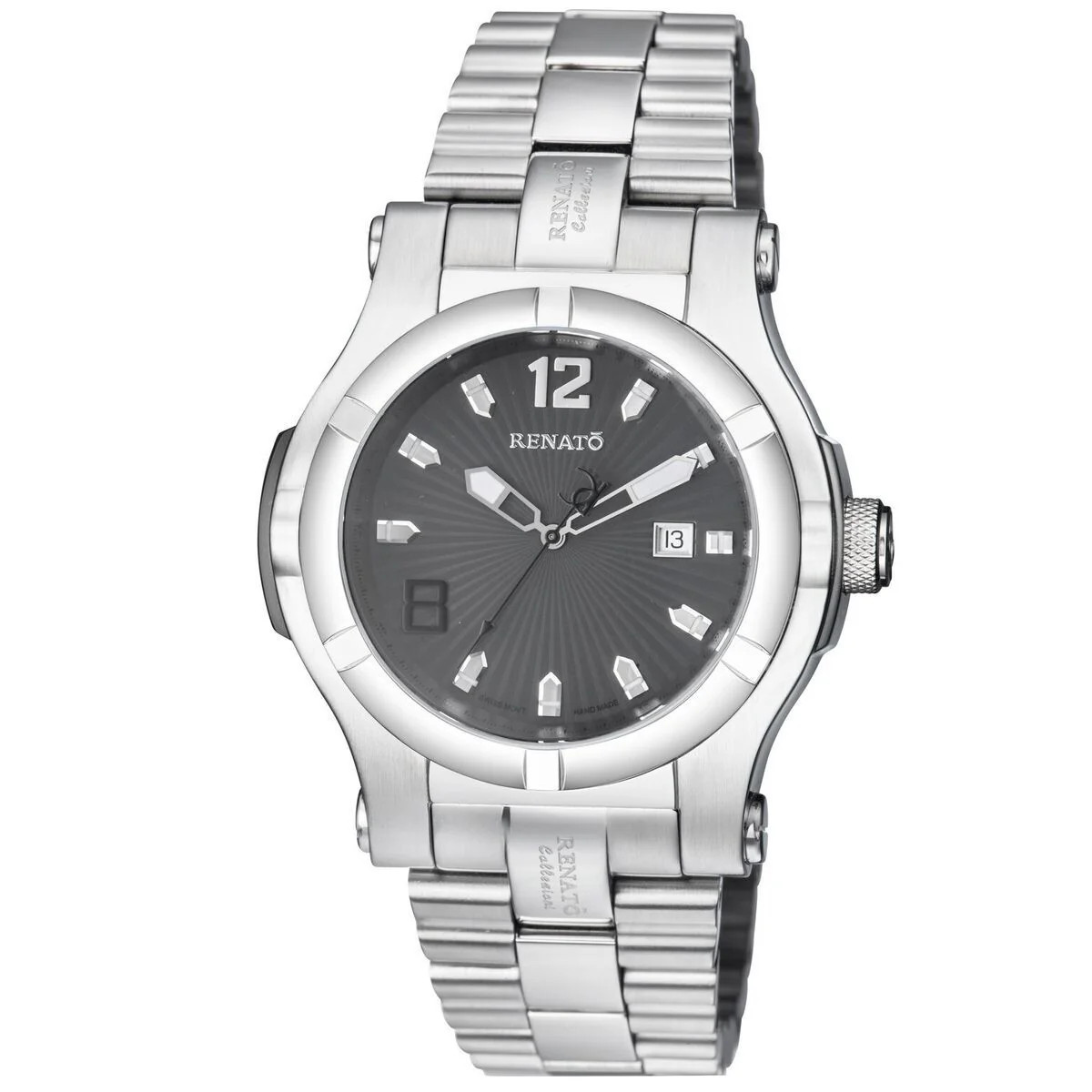 Renató T-Rex Swiss ETA 2824 Automatic LE# 387/672 Gray Sunburst Dial 300M Watch