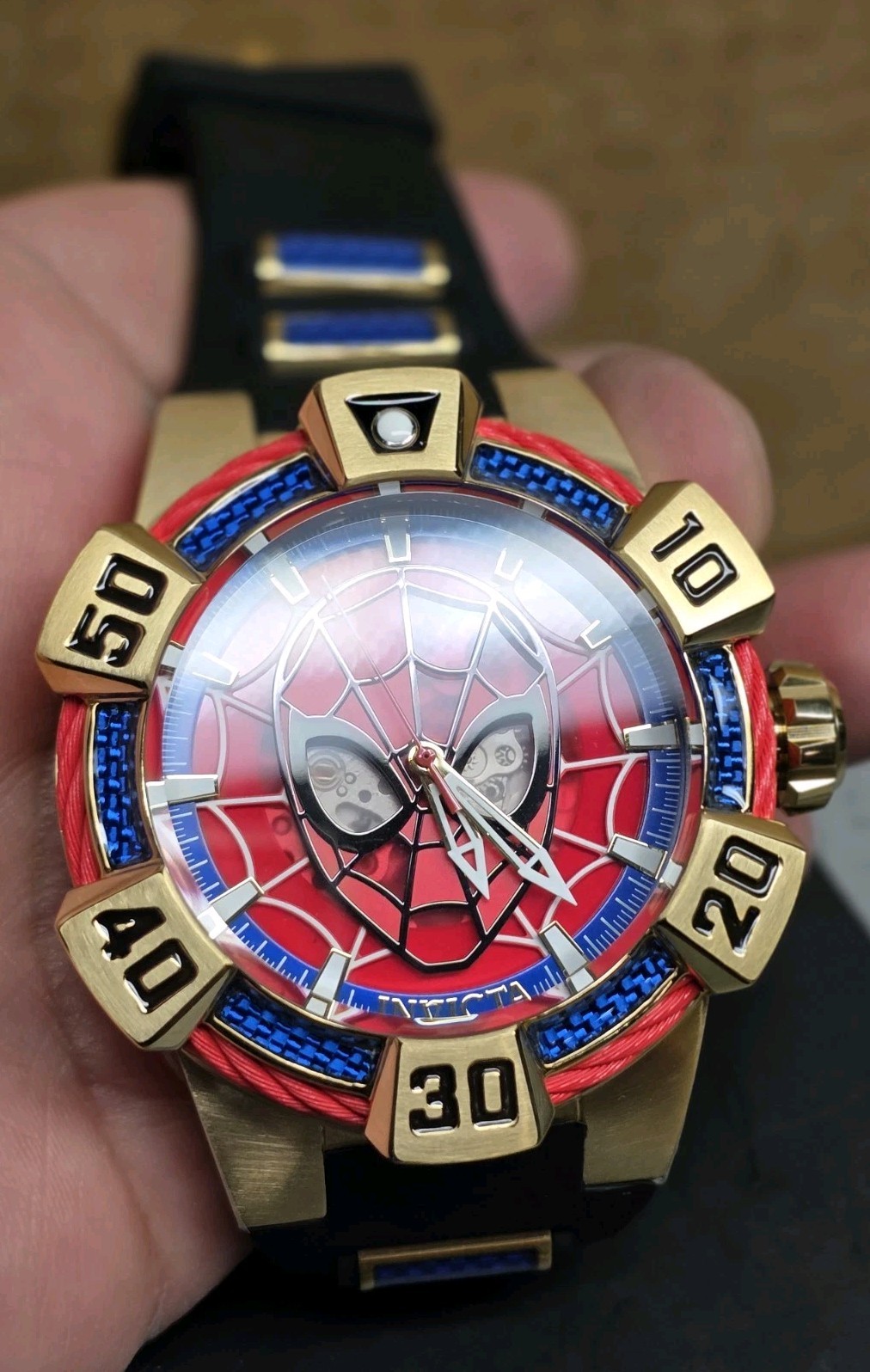 Marvel Spiderman Men Automatic Model 0126/4000 New See All Pictures