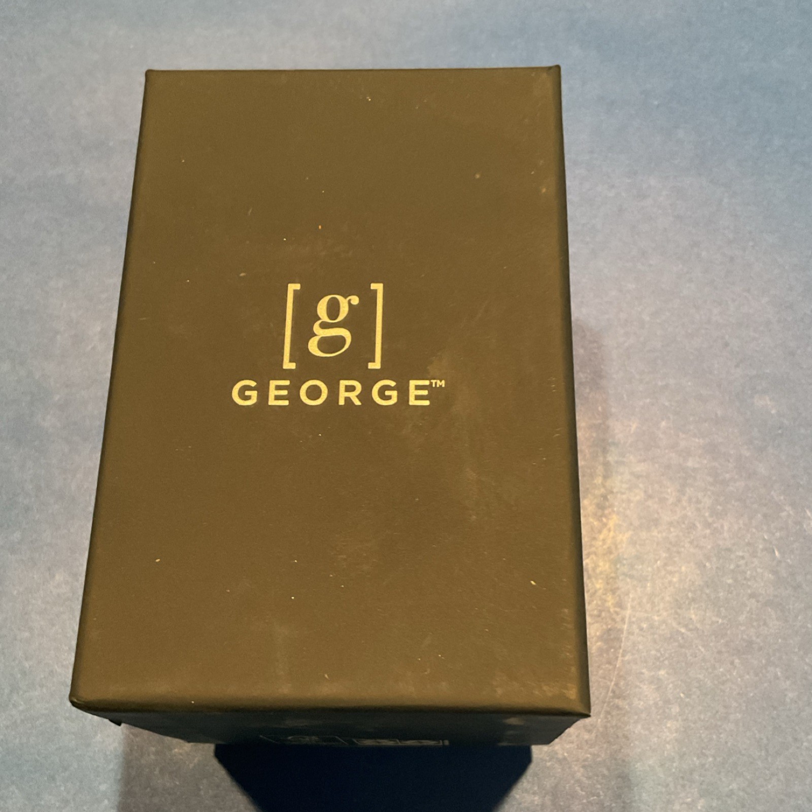 GEORGE Men’s Round Silver Analog Watch Blue Bezel Black Dial Metal Band Long Li…
