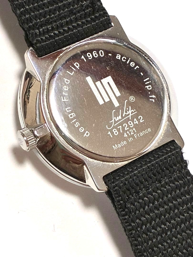 LIP Panoramic Vintage Mens Wristwatch Silver Dial NATO Strap Made in France Japa