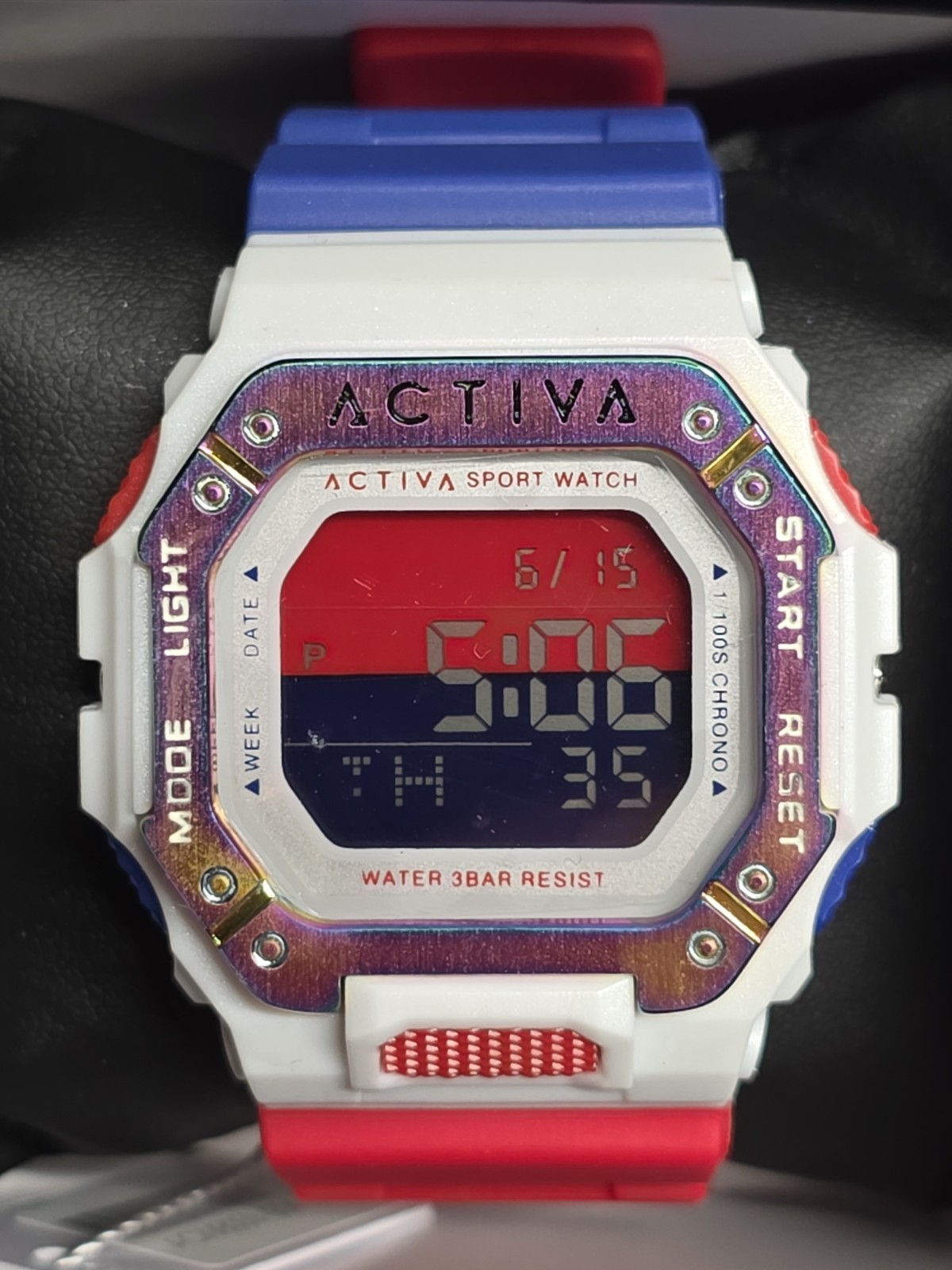 Activa Edge X, Invicta, Unisex, Digital – 39.5mm, Red, White, Blue, ACW8059-004
