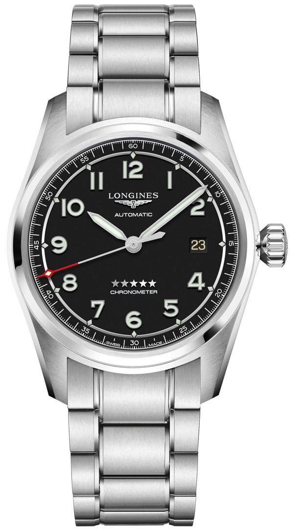 Longines Spirit Time Automatic 40mm Black Dial Steel Watch L38104536