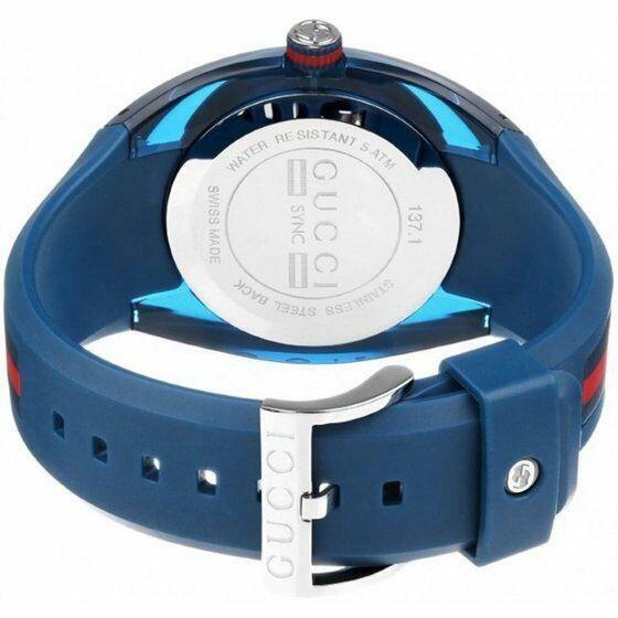 Brand New Gucci YA137104 Sync XXL Watch BLUE