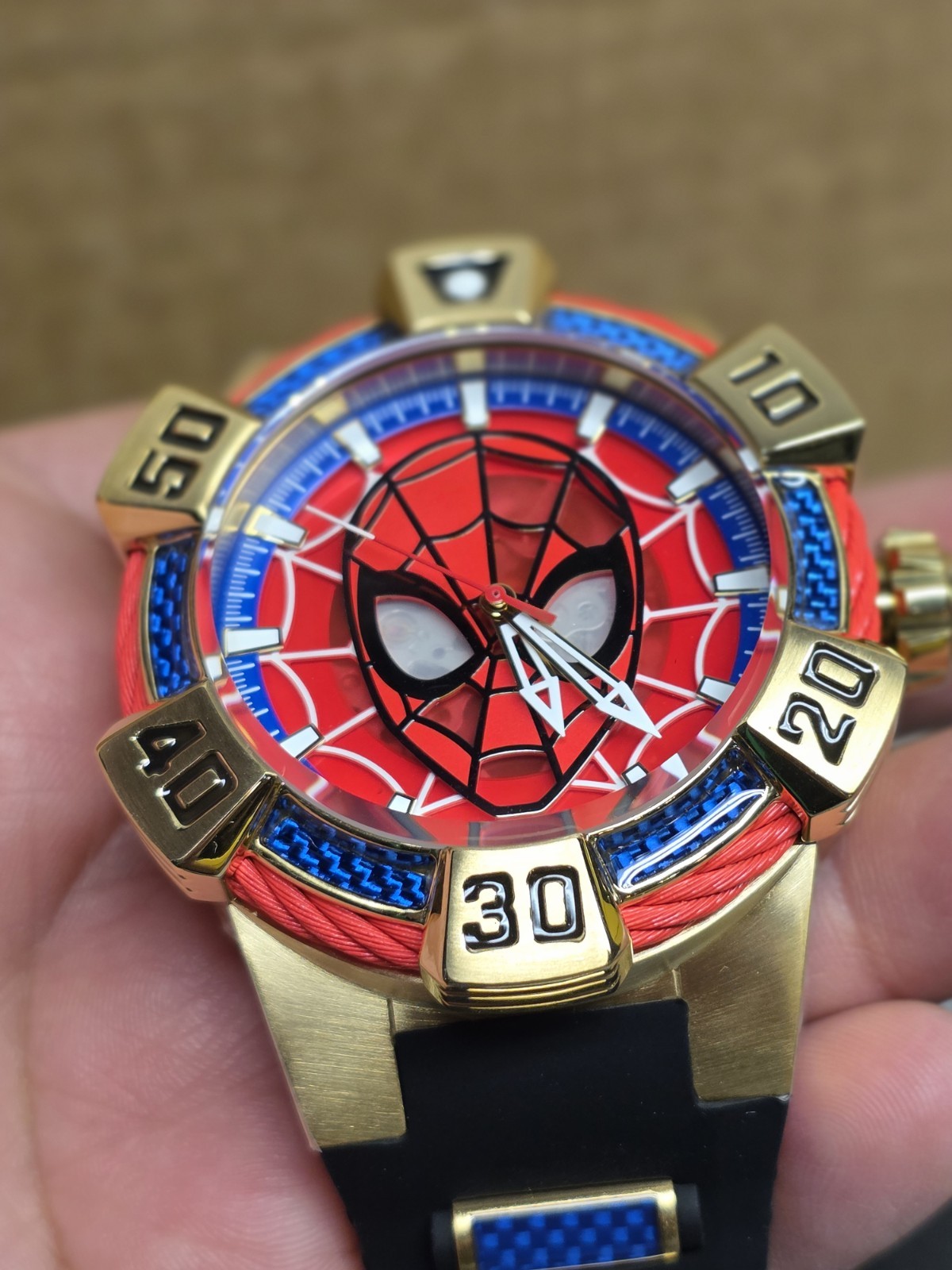 Marvel Spiderman Men Automatic Model 0126/4000 New See All Pictures