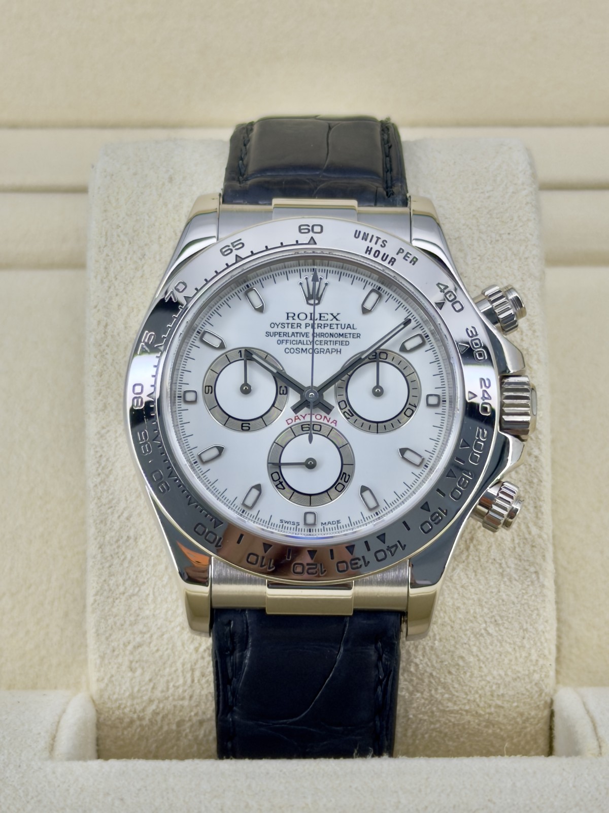 Rolex Daytona White Dial on Leather 116519