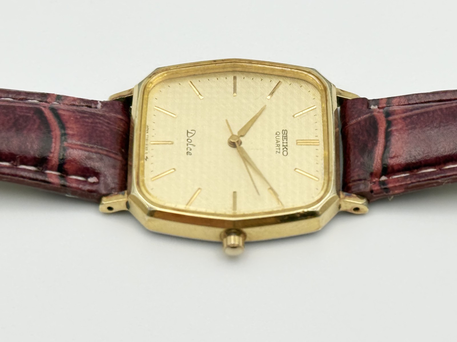 SEIKO Dolce 7731-5120 Gold Dial Quartz Men’s Dress Watch Japan Vintage #2