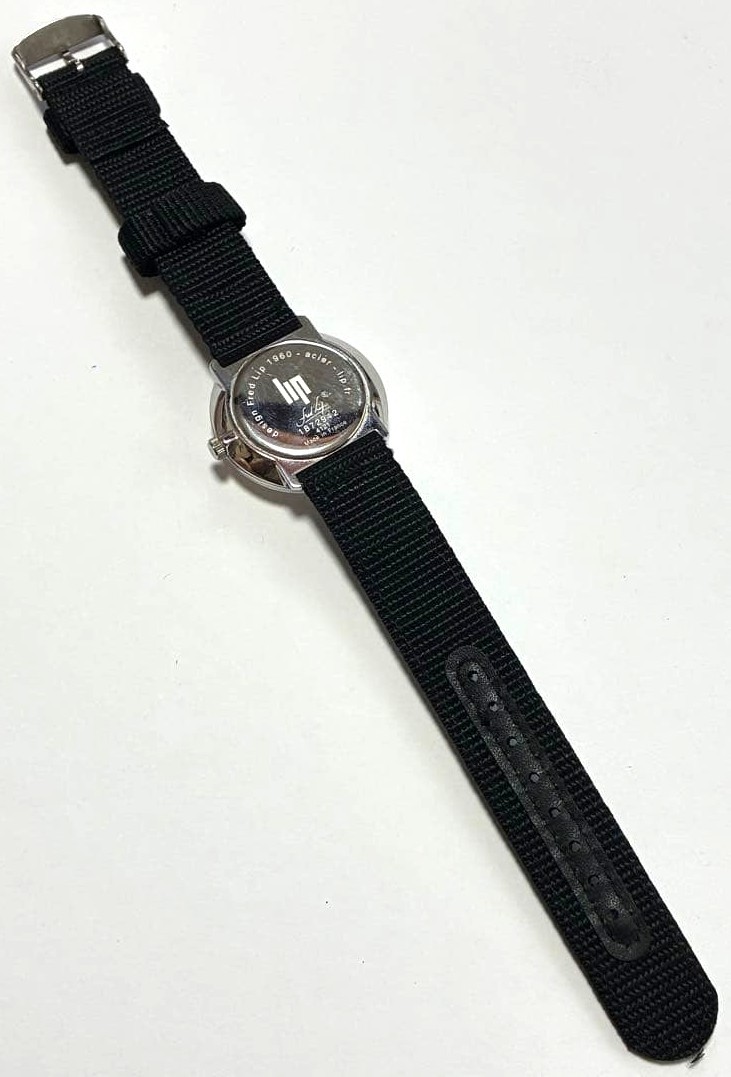 LIP Panoramic Vintage Mens Wristwatch Silver Dial NATO Strap Made in France Japa