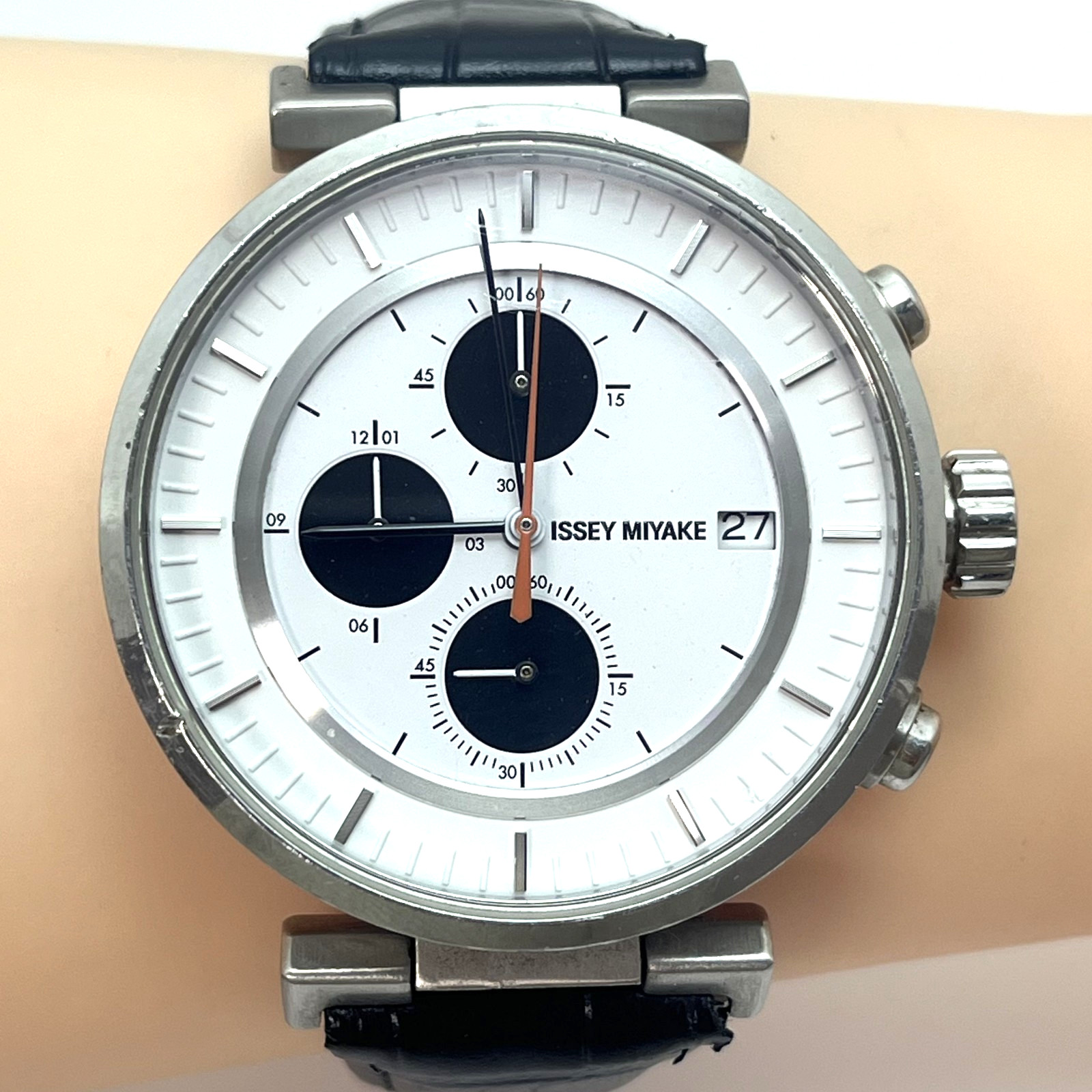Seiko Issey Miyake W Satoshi Wada Chronograph VK67 Japan Designer Watch Qz #591B