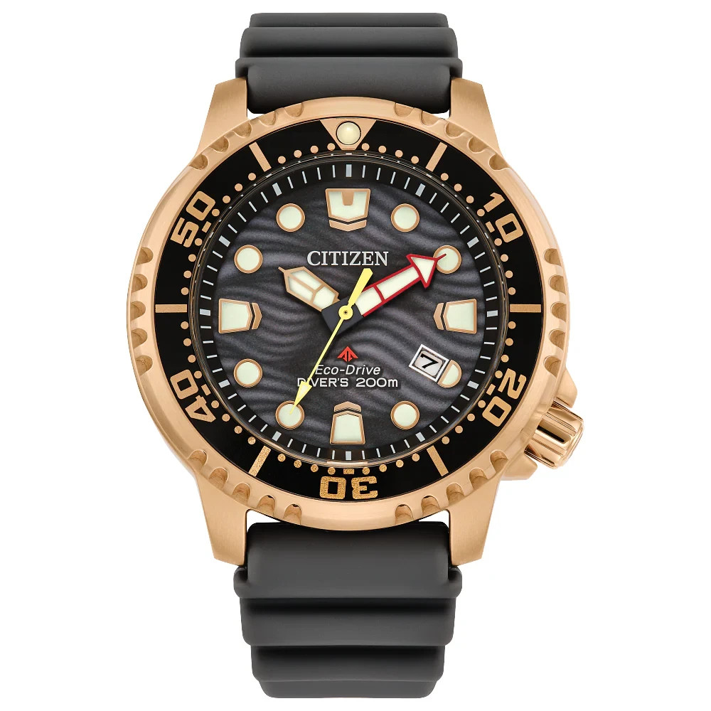 Citizen Eco-Drive Promaster Diver Watch Rose Gold Tone Gray Dial BN0163-00H