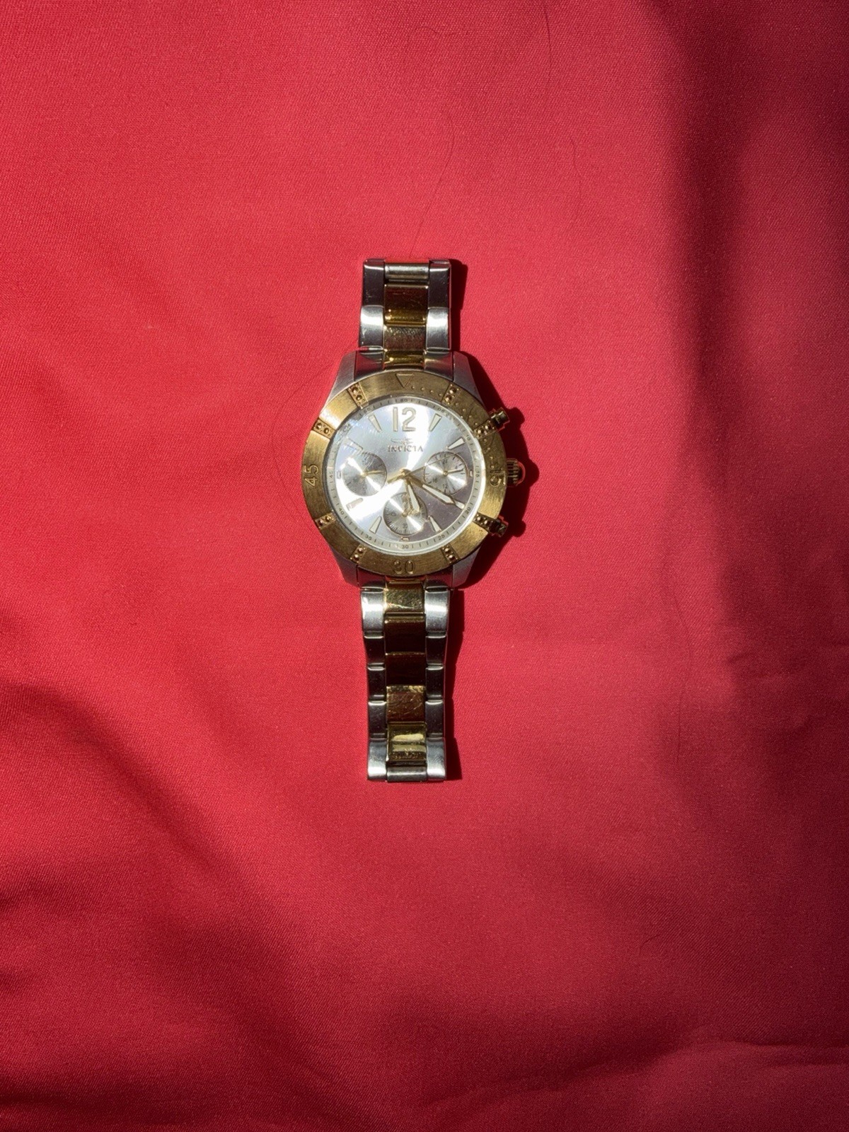 Invicta Angel Chronograph Quartz Watch Stainless Steel & Crystal #22305