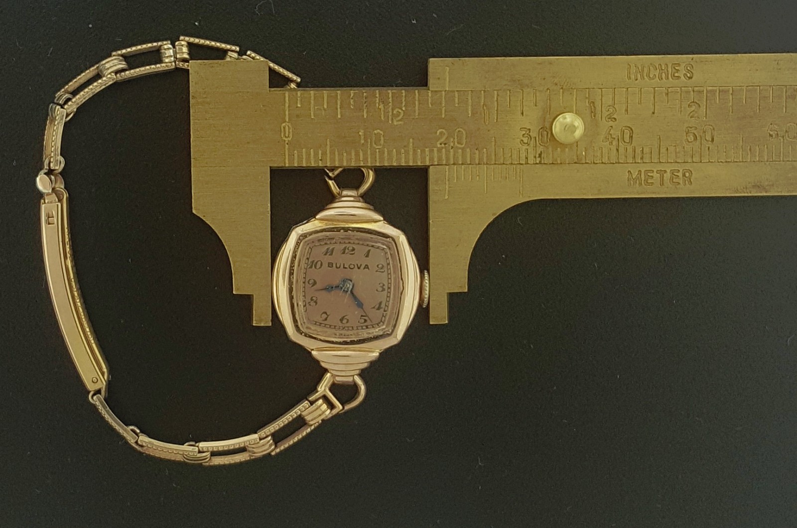 BULOVA 18mm Ladies Wrist Watch 14K Rose Rolled Gold Filled/Plated Mechanical