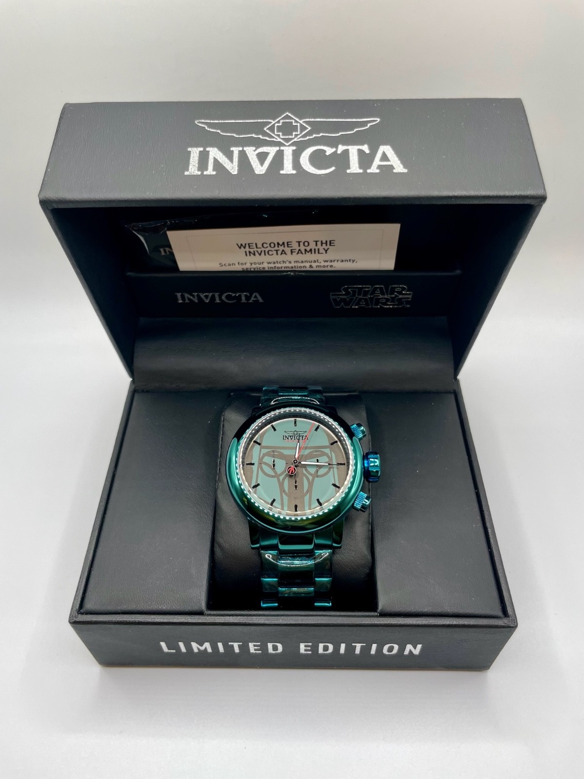 Invicta Star Wars Boba Fett Men’s Watch 48mm, Green (27609) Limited One of 1977