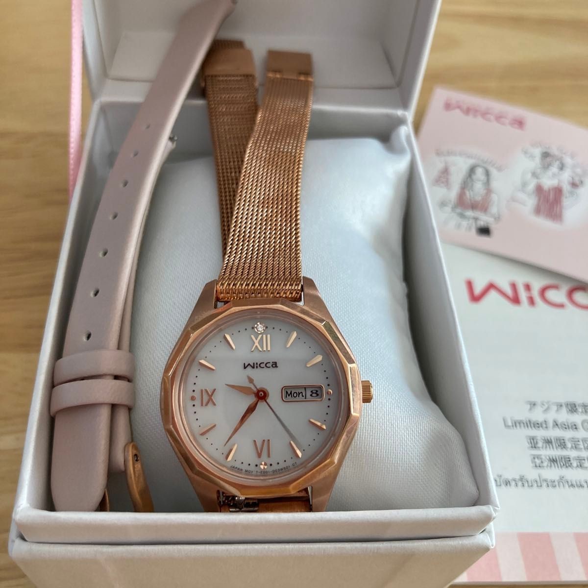 Limited Edition Citizen Wicca Ladies’ Solar Wristwatch KH3 568 13 Pink Gold Repl