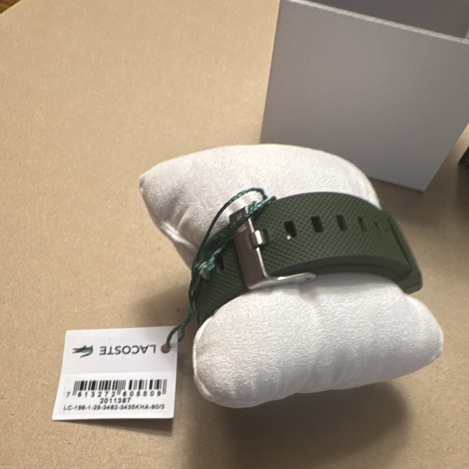 Lacoste Quartz Analog-Digital 42mm Green Dial Silicone Strap 30m Watch w/ Box
