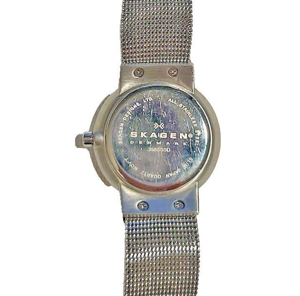Skagen Denmark Steel Watch Women’s 8.5″, 25mm Silverton Mesh Band New Battery