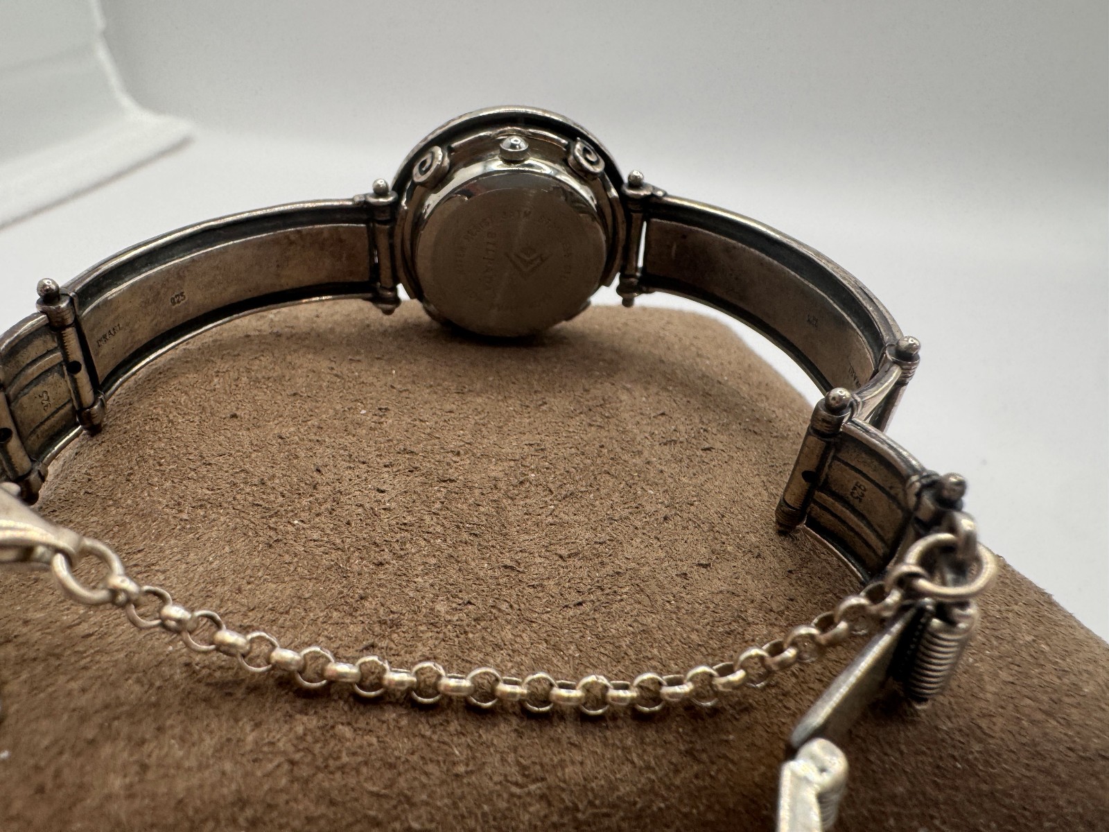 Vintage Israel Sterling Silver Silpada Designs Watch, Hammered Bezel