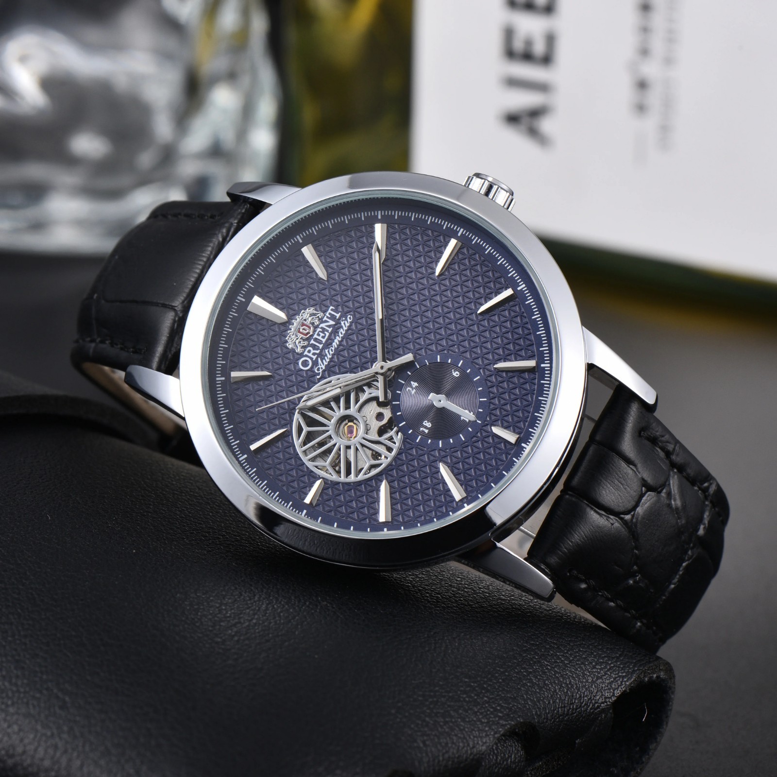 Orient Watch Bambino Japan Movement Leather Strap Men Luxury Look Birthday Gift