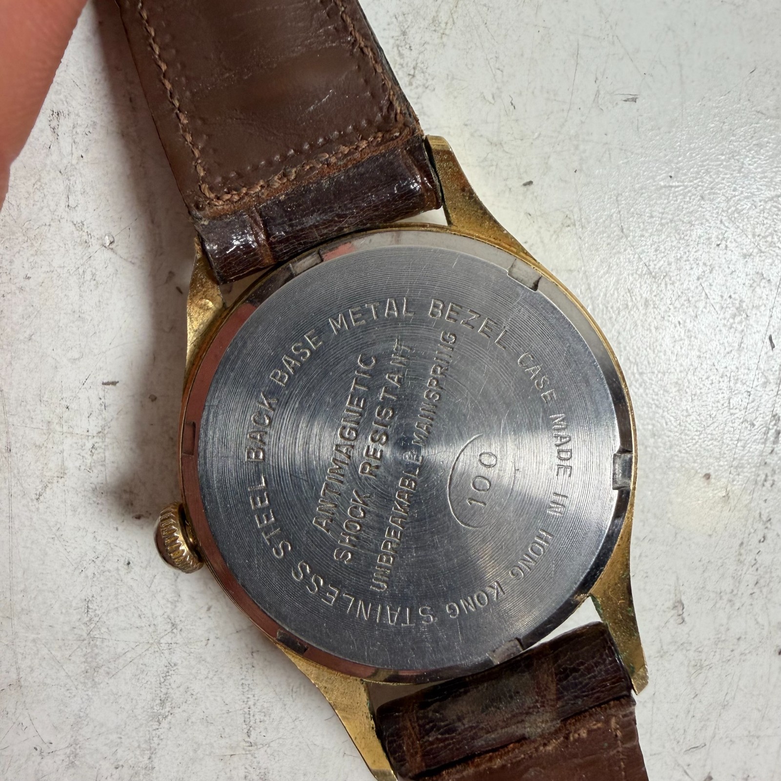 Vintage Belair Gold 17-jewel Date Display Shock Resistant Wristwatch – For Parts