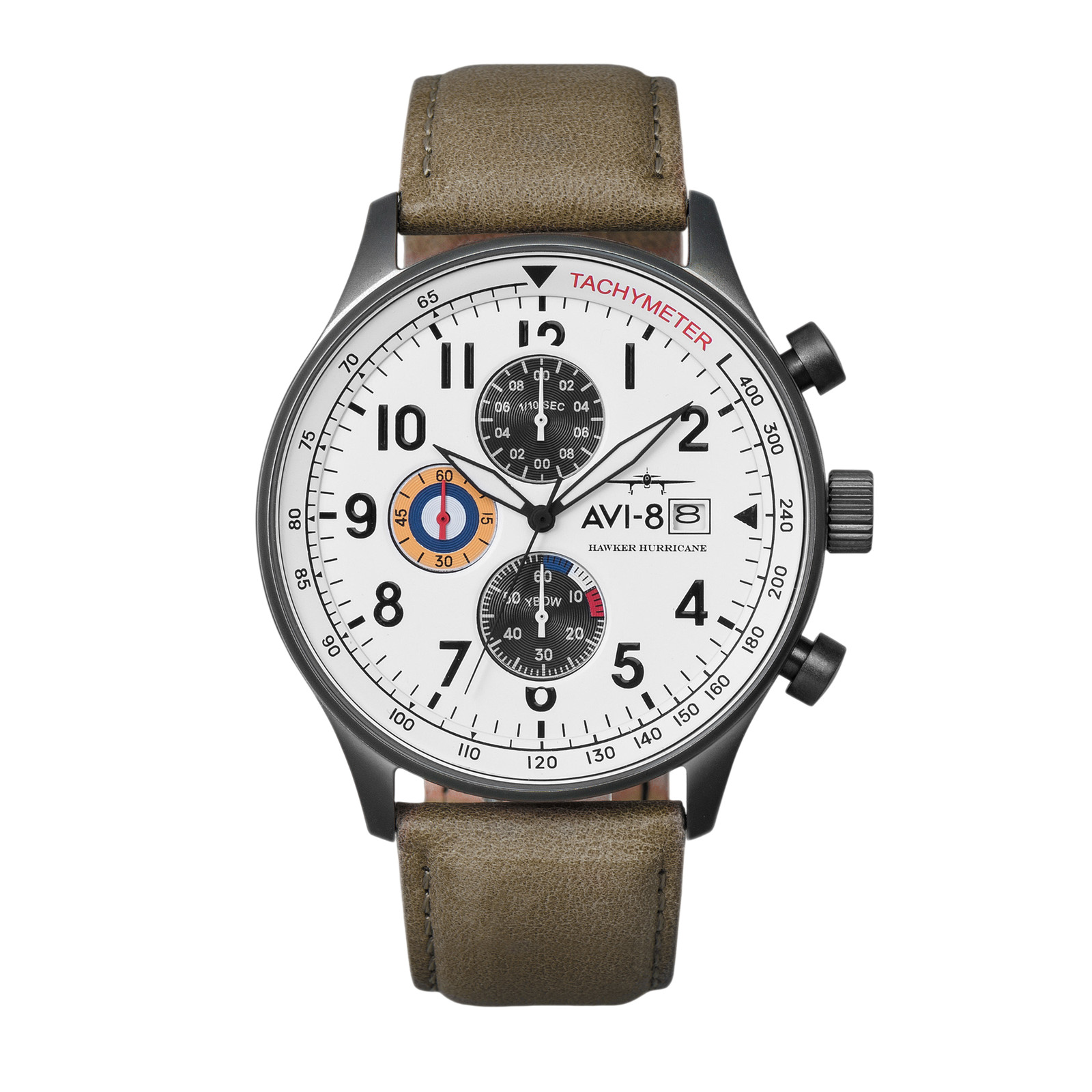 AVI-8 Hawker Hurricane Classic Stainless Steel 42mm Japanese Quartz Wristwatch