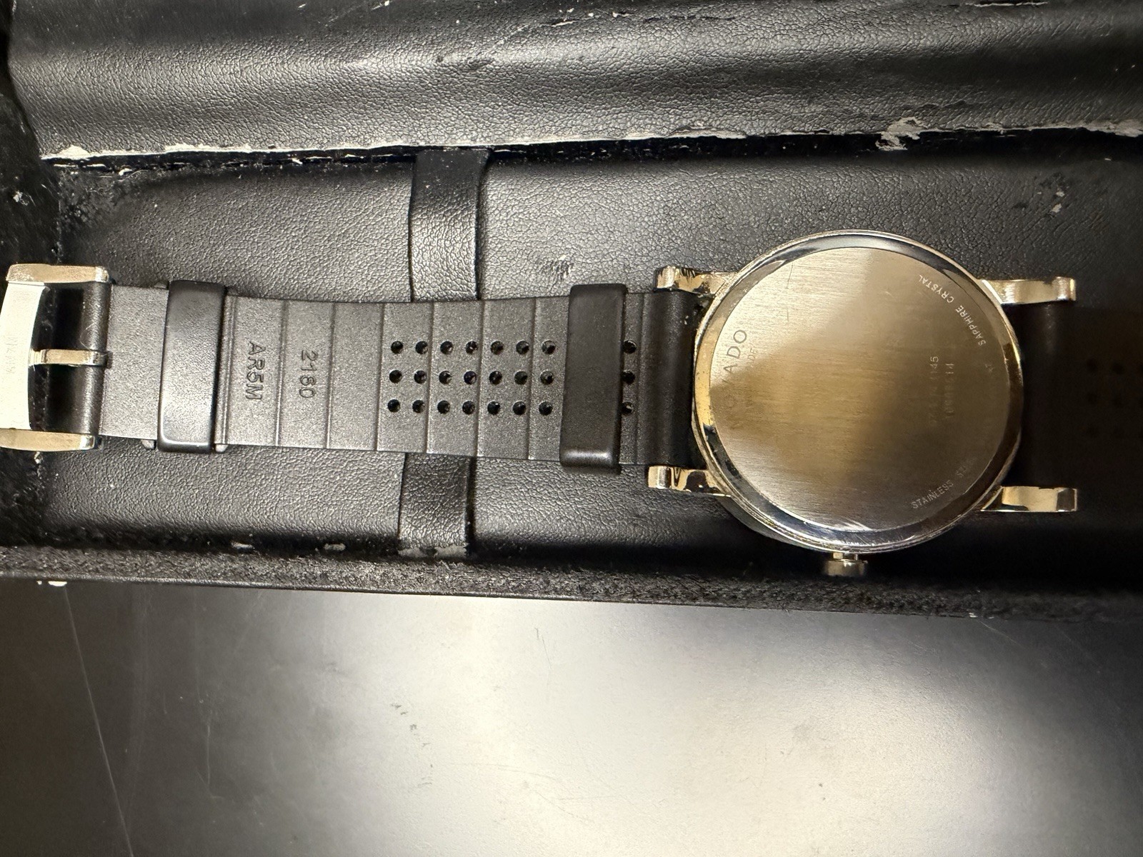Movado Signature Sport 42mm Quartz Watch with A Black Silicone Band Box & Card