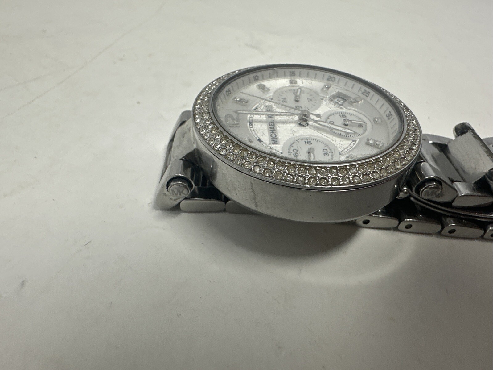 Michael Kors Parker Ladies Chronograph Watch MK-5353 Stainless Needs New Battery