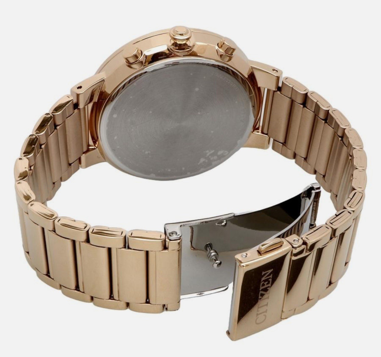 Citizen Chronograph Rose Gold Stainless Steel Green Multi-Dial Watch AN8223-54X