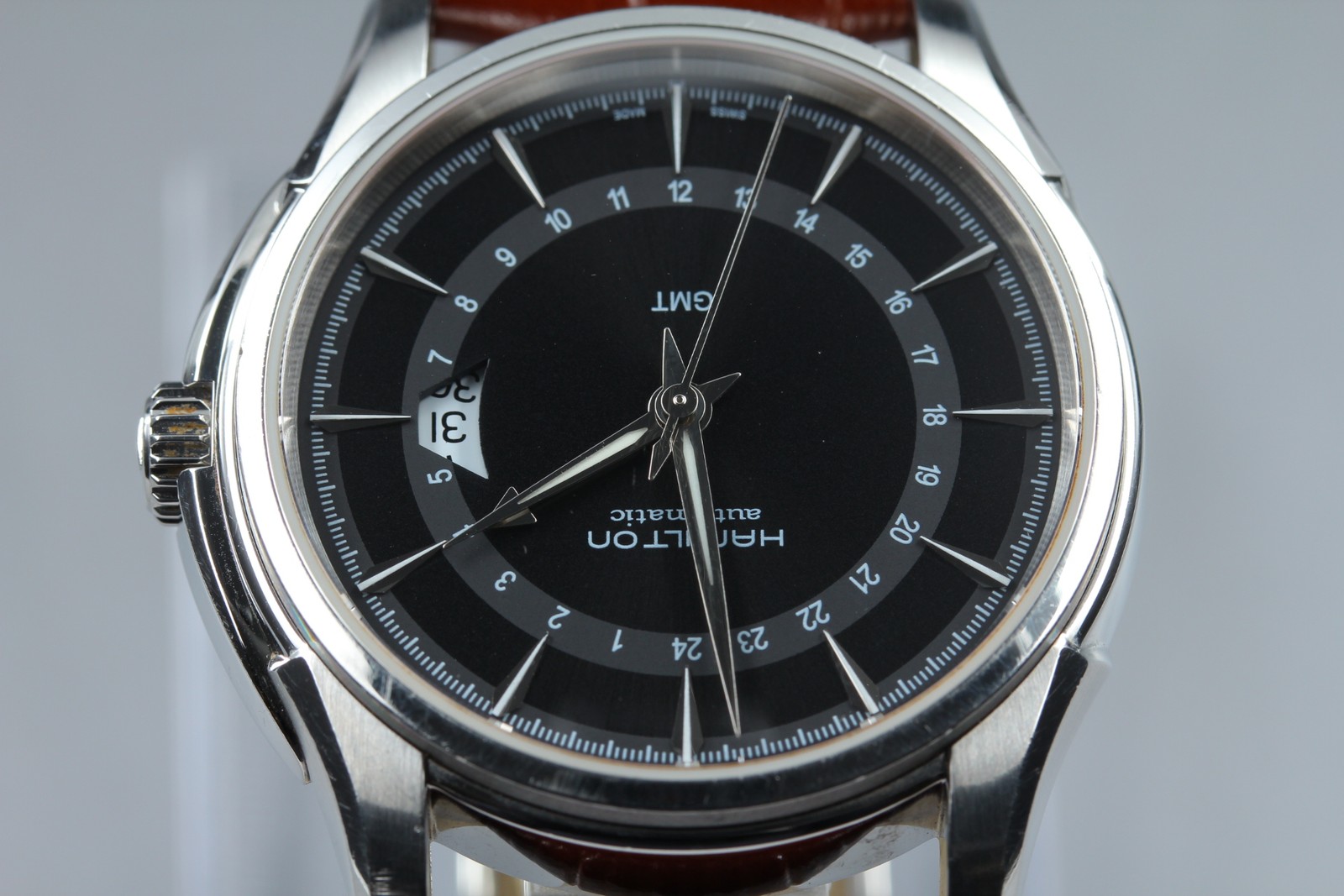 Hamilton Jazzmaster Traveler GMT Automatic Black Dial Men’s Watch 42mm JAPAN