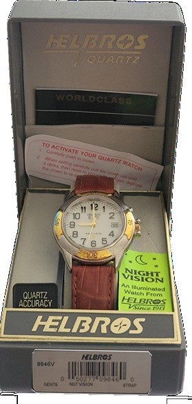 Vintage Helbros Night Vision Quartz Watch