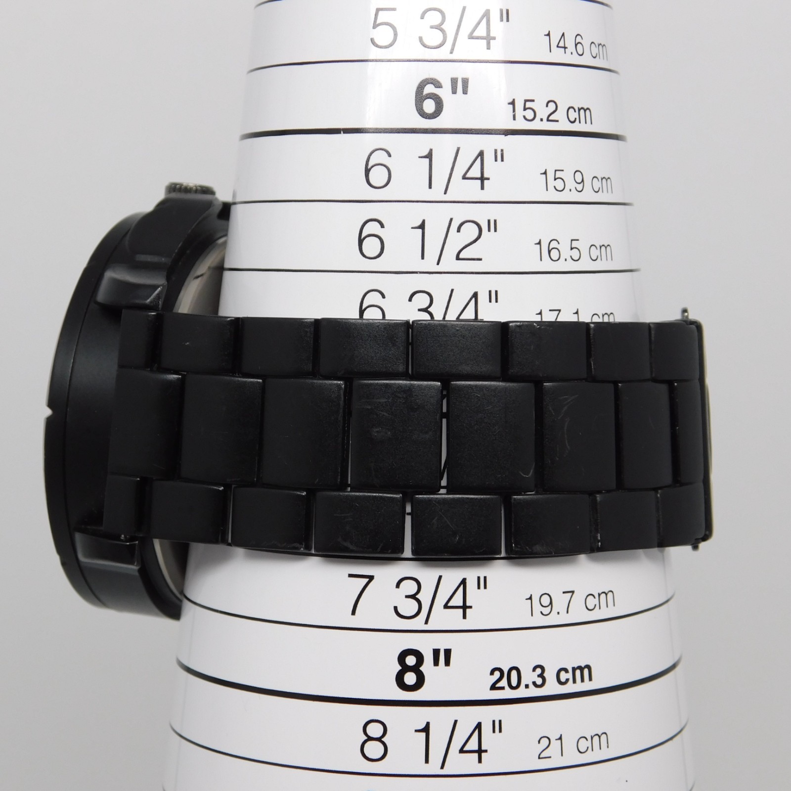 FMD FMDAL8055 Black-Tone Quartz Men’s Oversize Watch Sz. 7 1/2″ New Battery