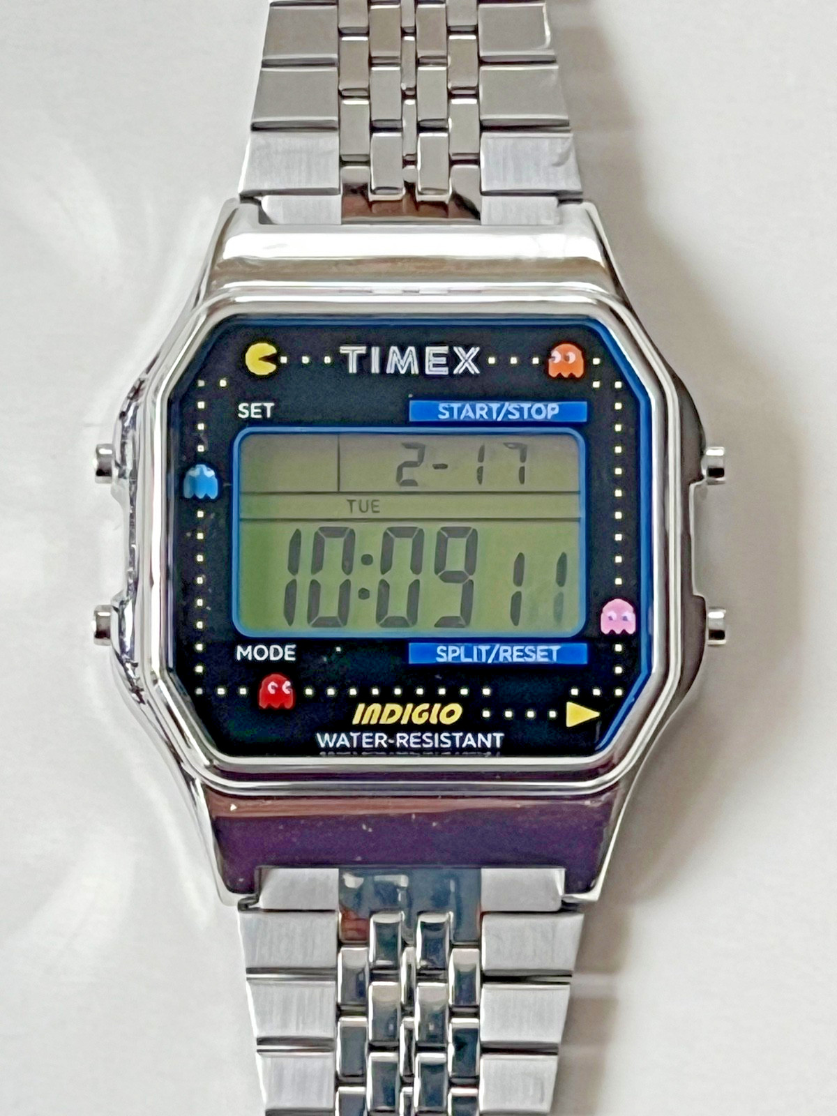 Timex X Pacman Watch T80 Digital Stainless Steel – Silver – TW2U31900