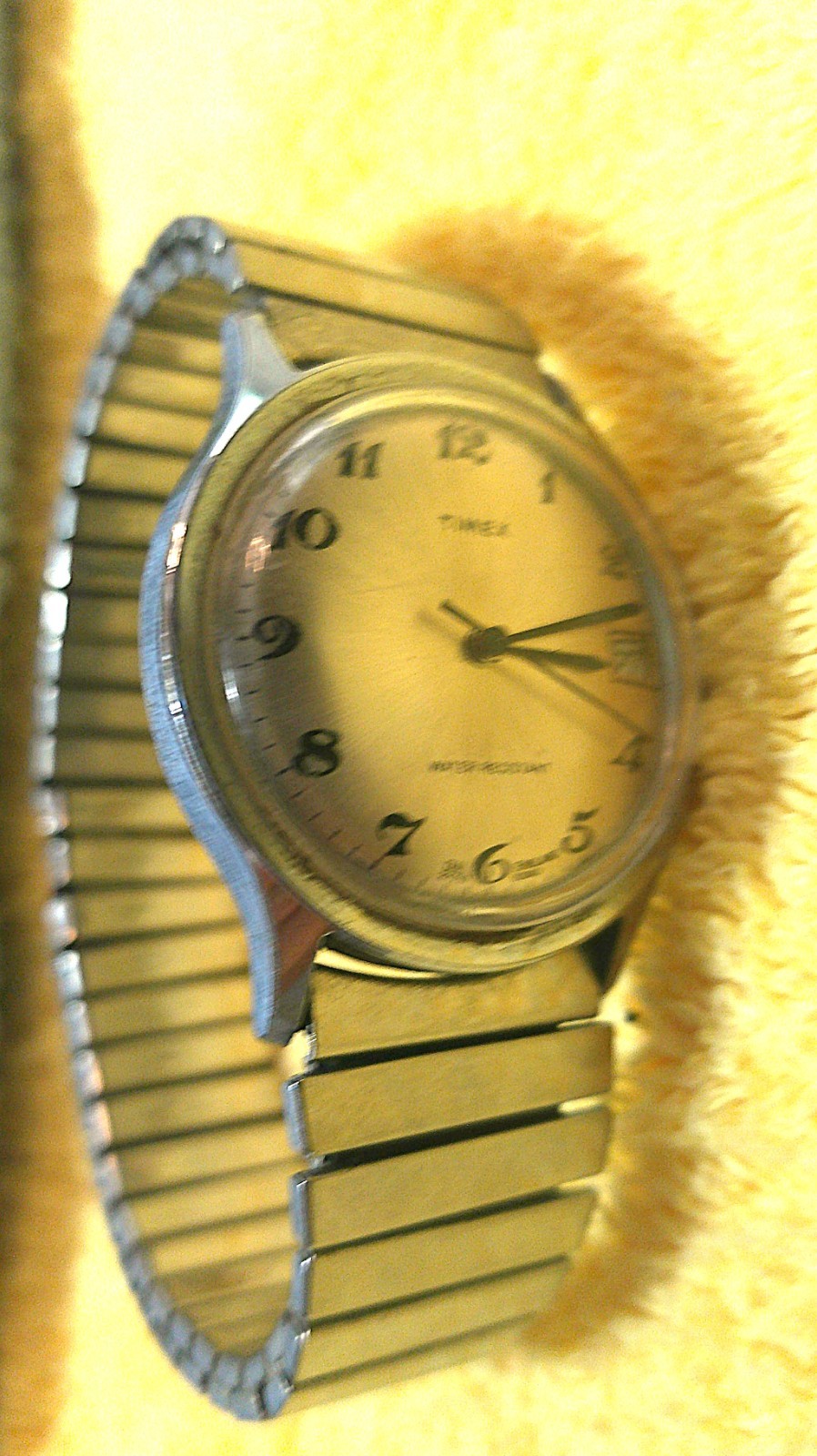 Vintage Timex Marlin Watch Mens 37mm Date Stretch Band Manual Wind 27710-10580