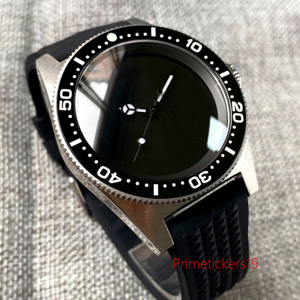 Tandorio Black Sterile Dial 41mm Automatic Diver Men’s Watch PT5000 NH35A