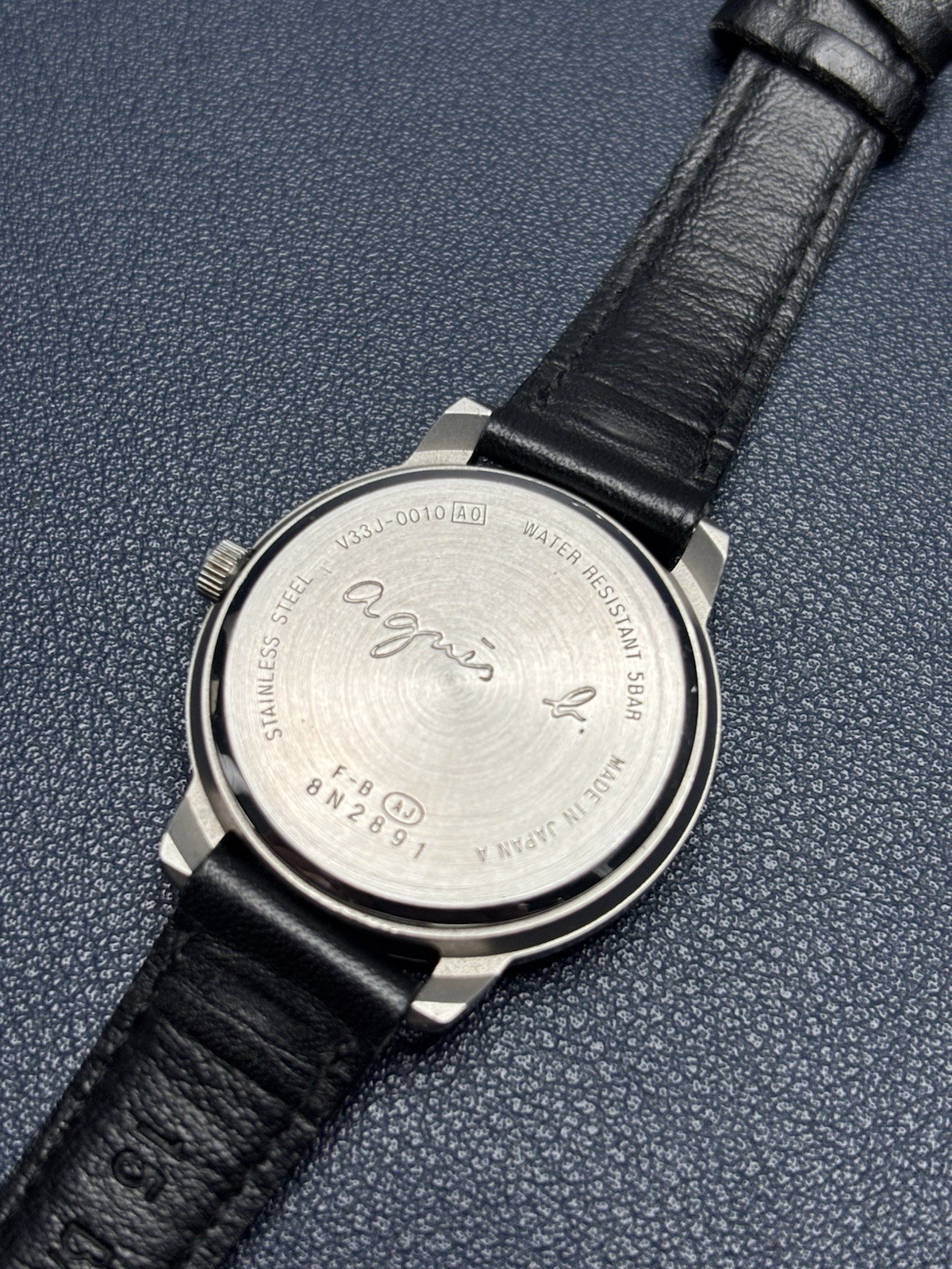 Vintage Agnes B. V33J-0010 Stainless Steels Chronograph Quartz Watch – Working