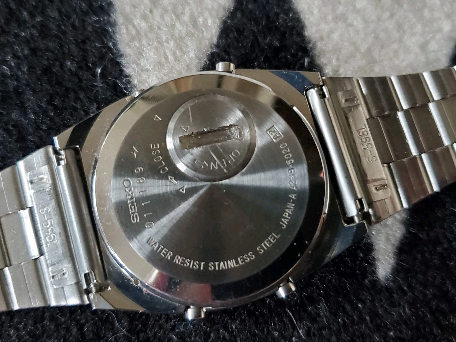 Seiko A239-502A World Time Digital Stainless Watch Made In Japan w/Box