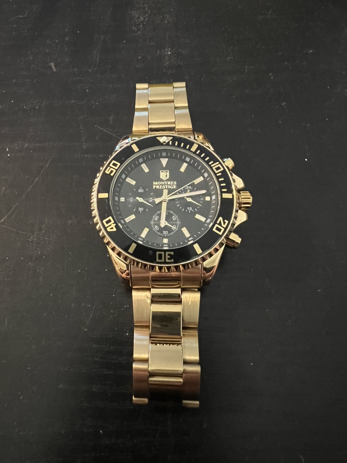 New Invicta X Montres Prestige Men’s Gold/Black Watch 42mm MPW-0092