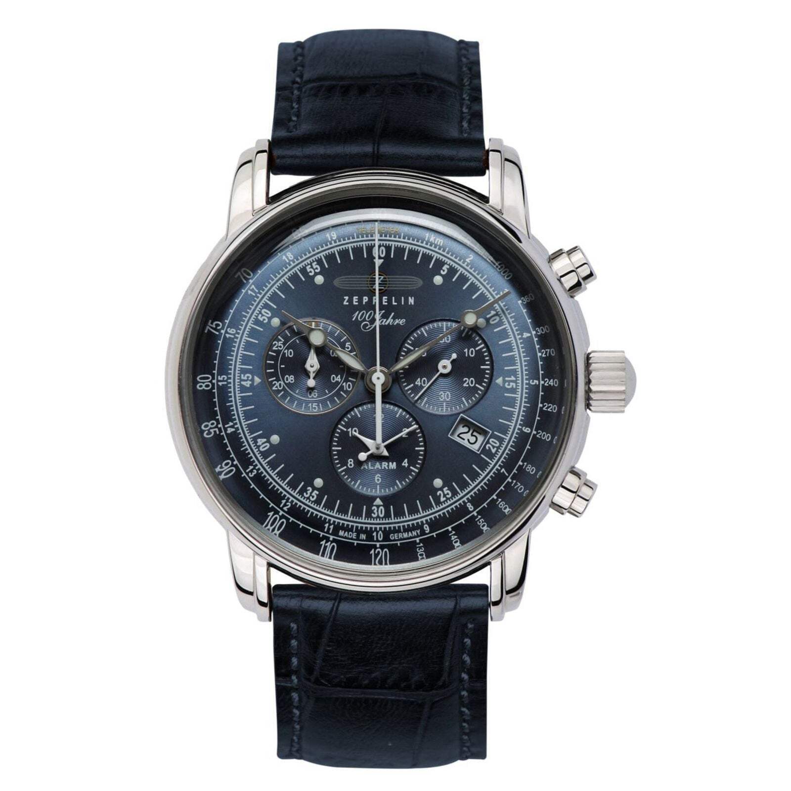Zeppelin 7680-3 100 Years Blue Dial Leather Strap Watch