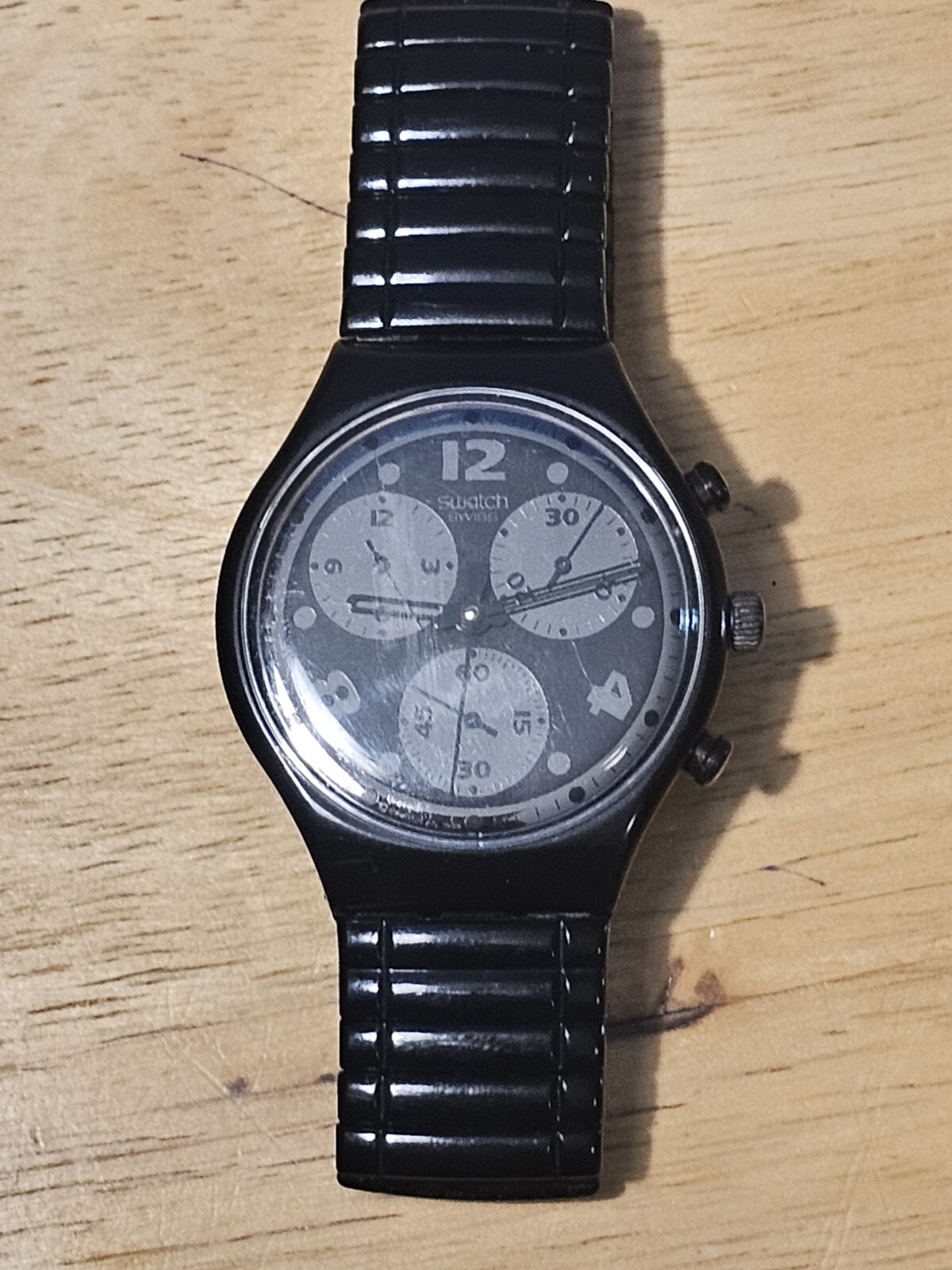 Swatch Moon Shadow SCB110 1993 Chrono 38mm