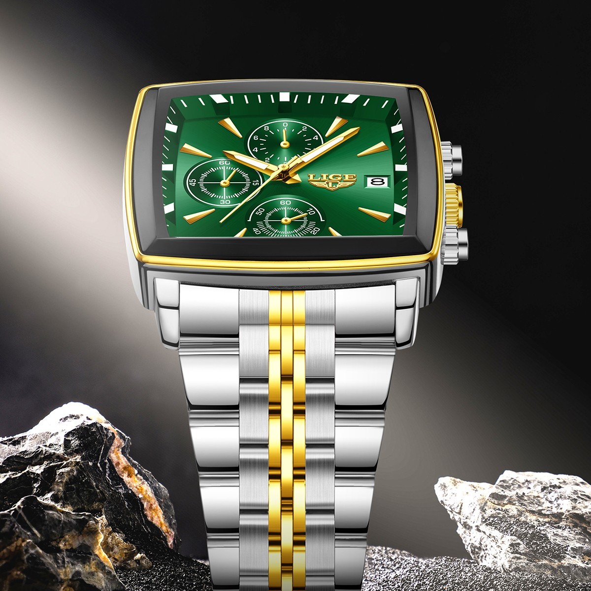 Luxury Men Watch Stainless Steel Quartz Date Luminous Chronograph Man Watch Gift