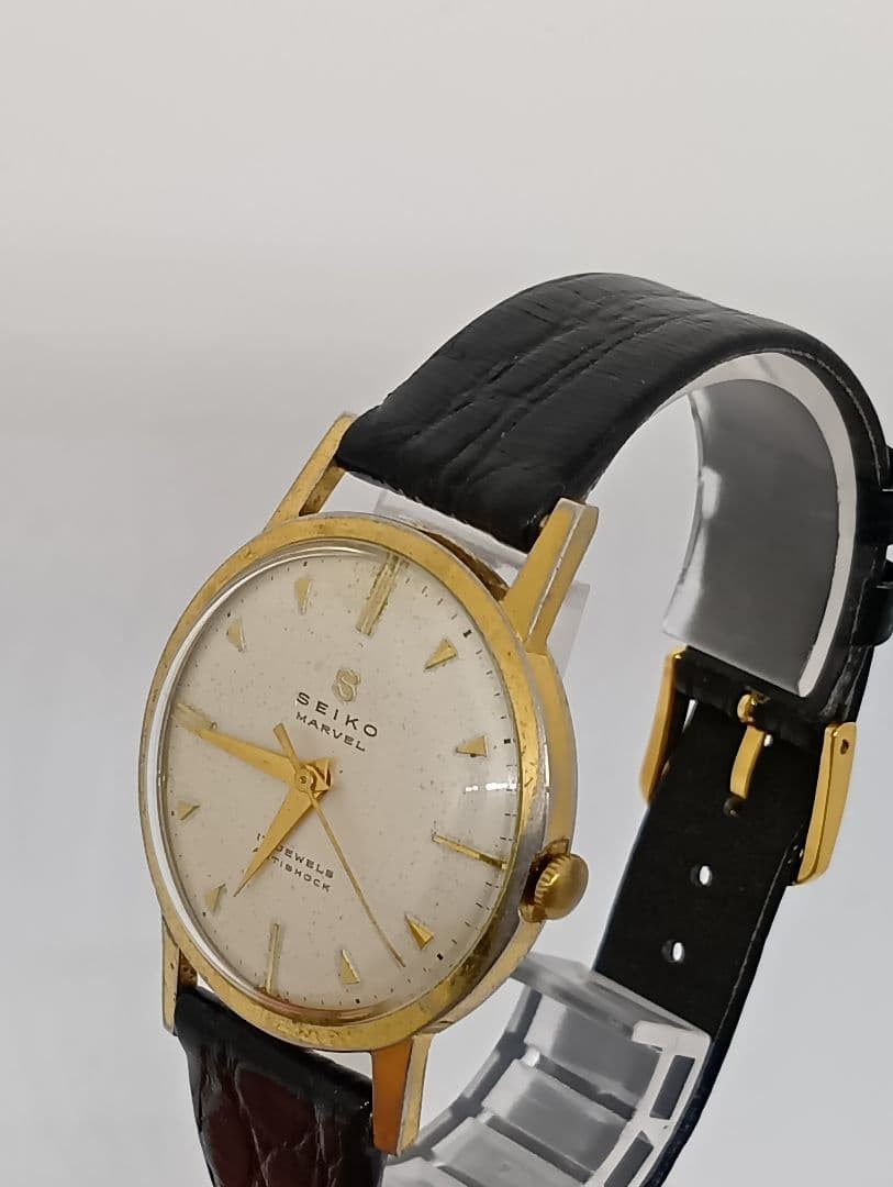 Rare SEIKO MARVEL 17 JEWELS Hand Wound Wristwatch Working