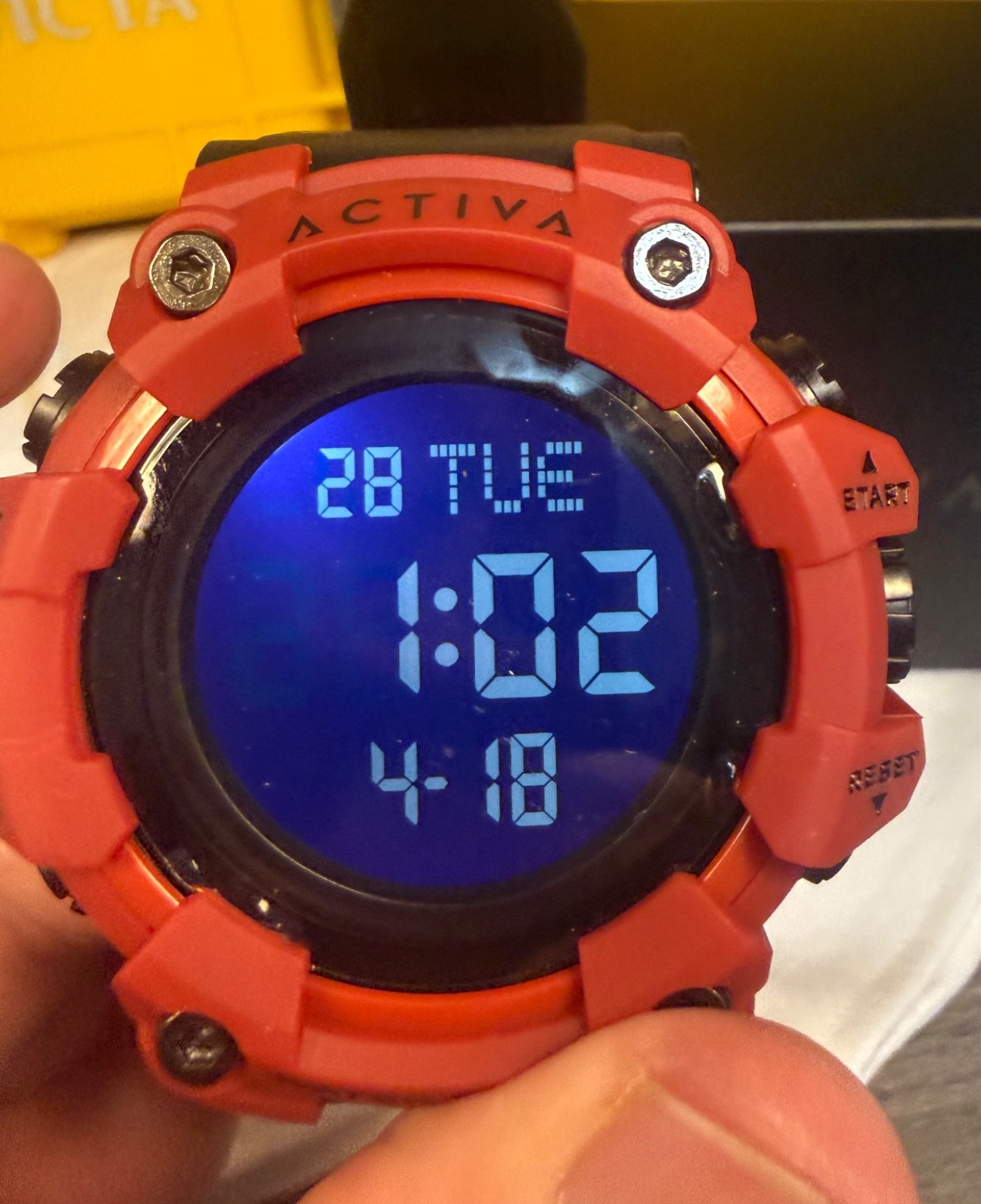 NEW Activa Kadron (by Invicta) ACW1968-006 | 53mm Digital Sport Watch | Red NIB