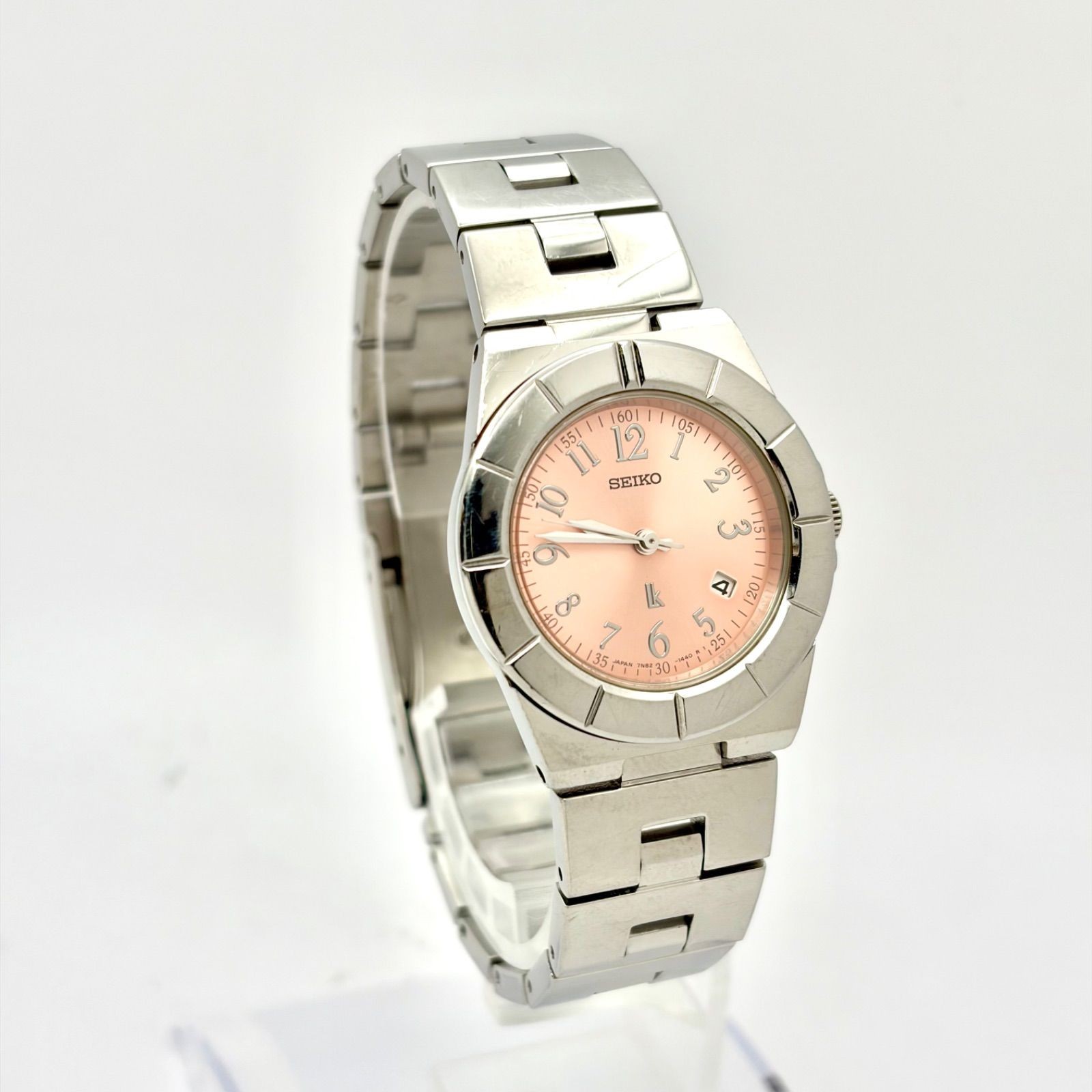 SEIKO Lukia Pink Silver Ladies Watch 7N82-0620 wrist 16.0cm/6.3in NB/NA