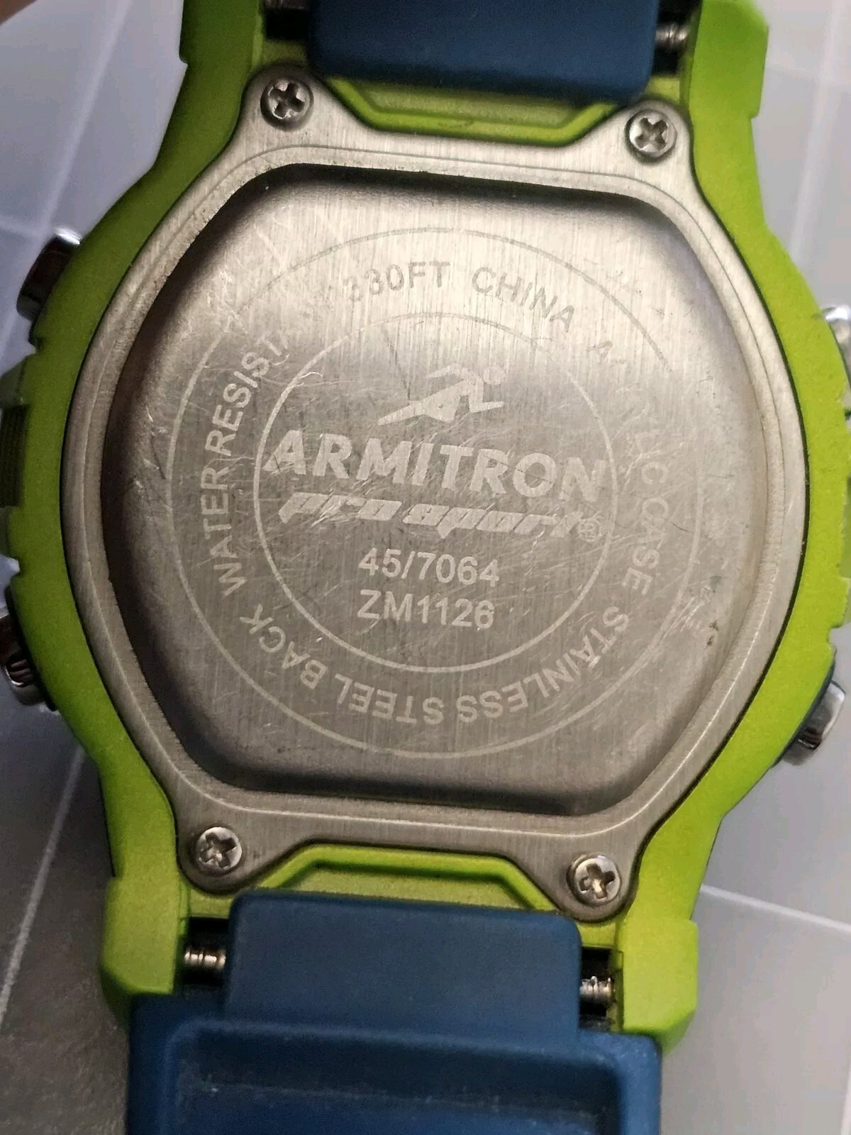 Armitron Pro Sport Unisex 45/7064 Blue/green Digital Display Quartz Watch 38MM