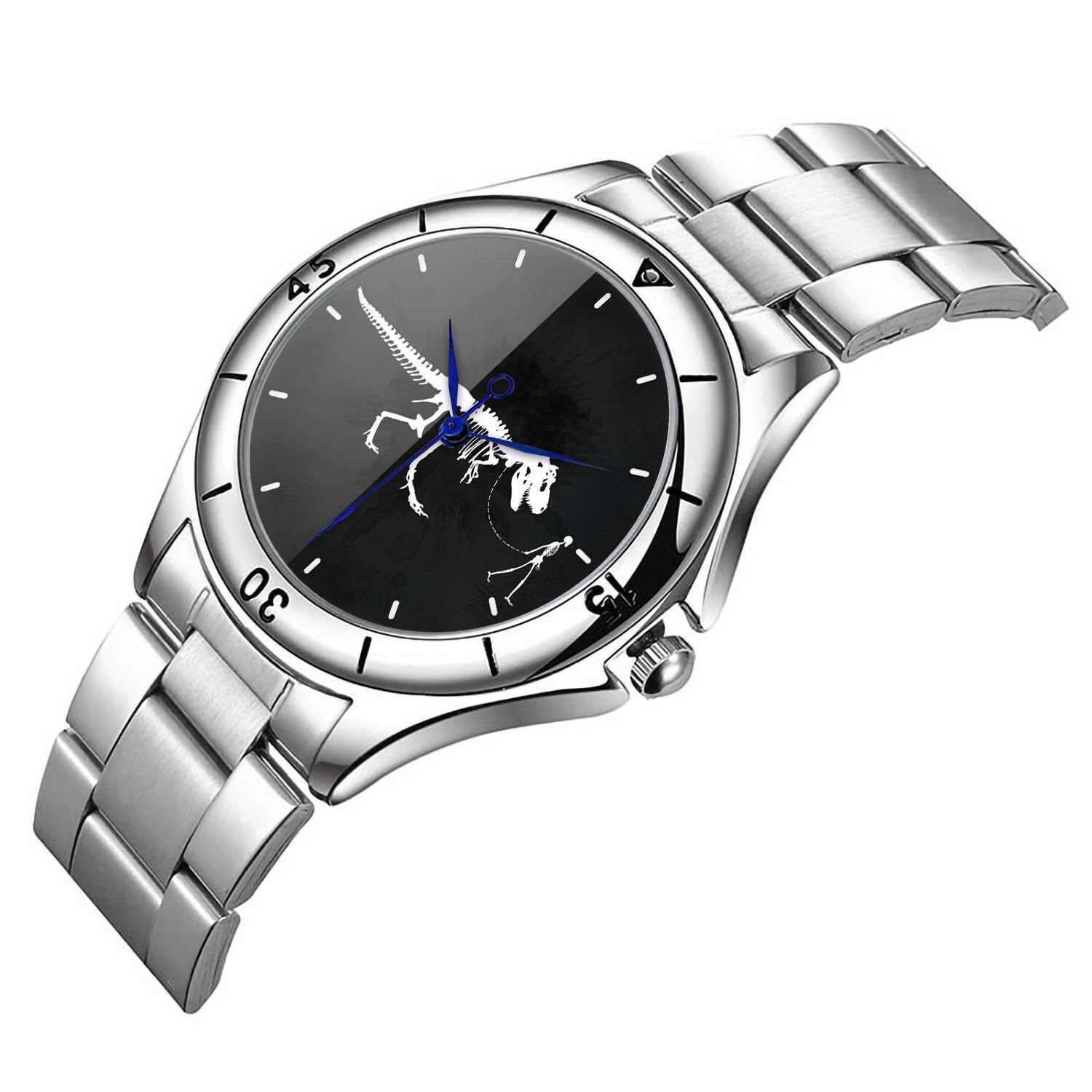 T-Rex Fossil Watch, Fun Dinosaur Walking Design, Unique Gift for Dino Lovers