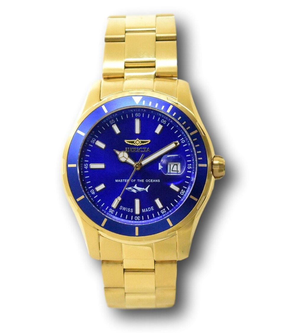 Invicta Pro Diver SWISS MADE 18K Gold Plated Master Of The Oceans Watch 25811
