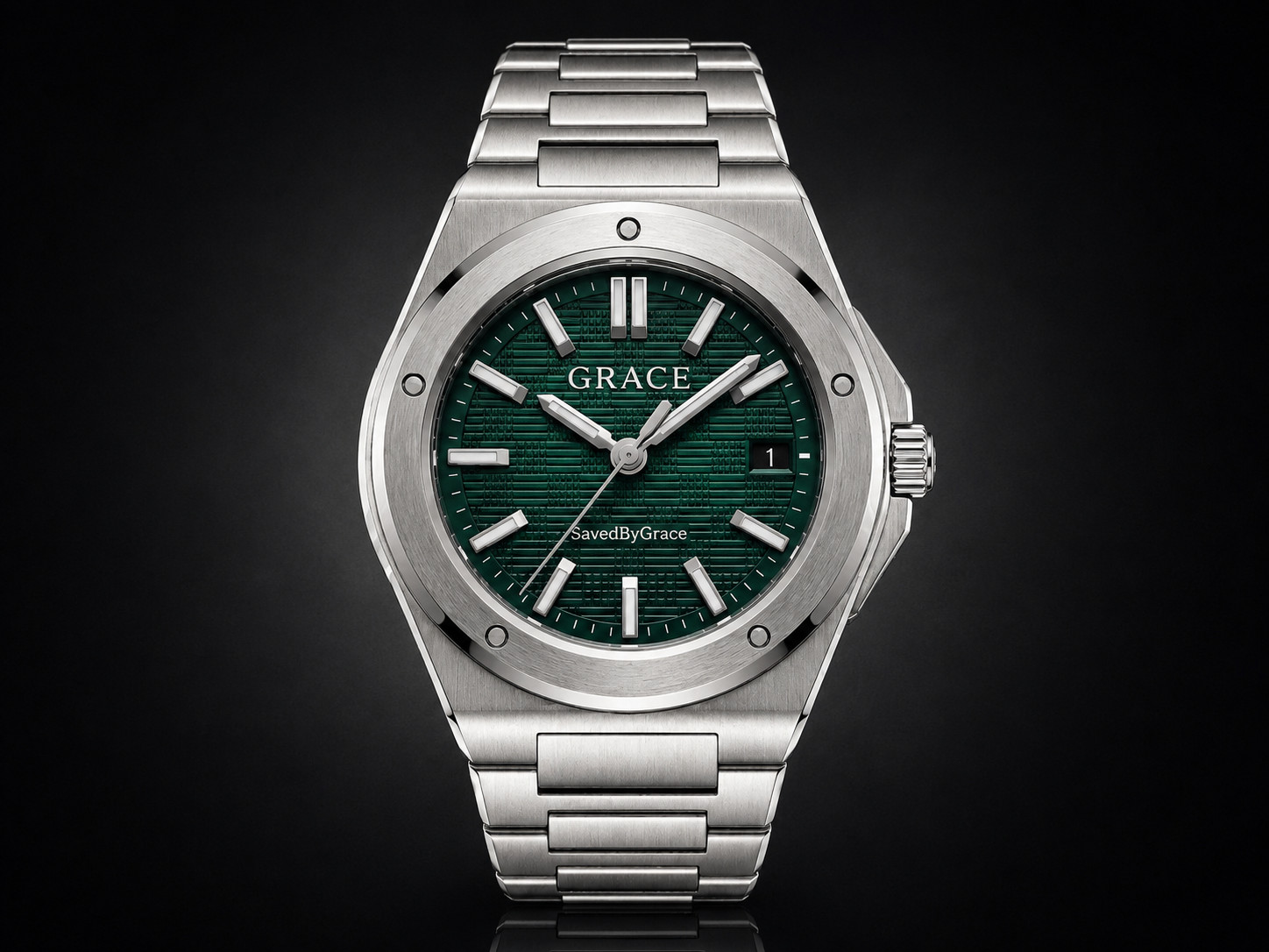 Luxury Green Sports Watch NH35 Automatic Steel SavedByGrace Watch