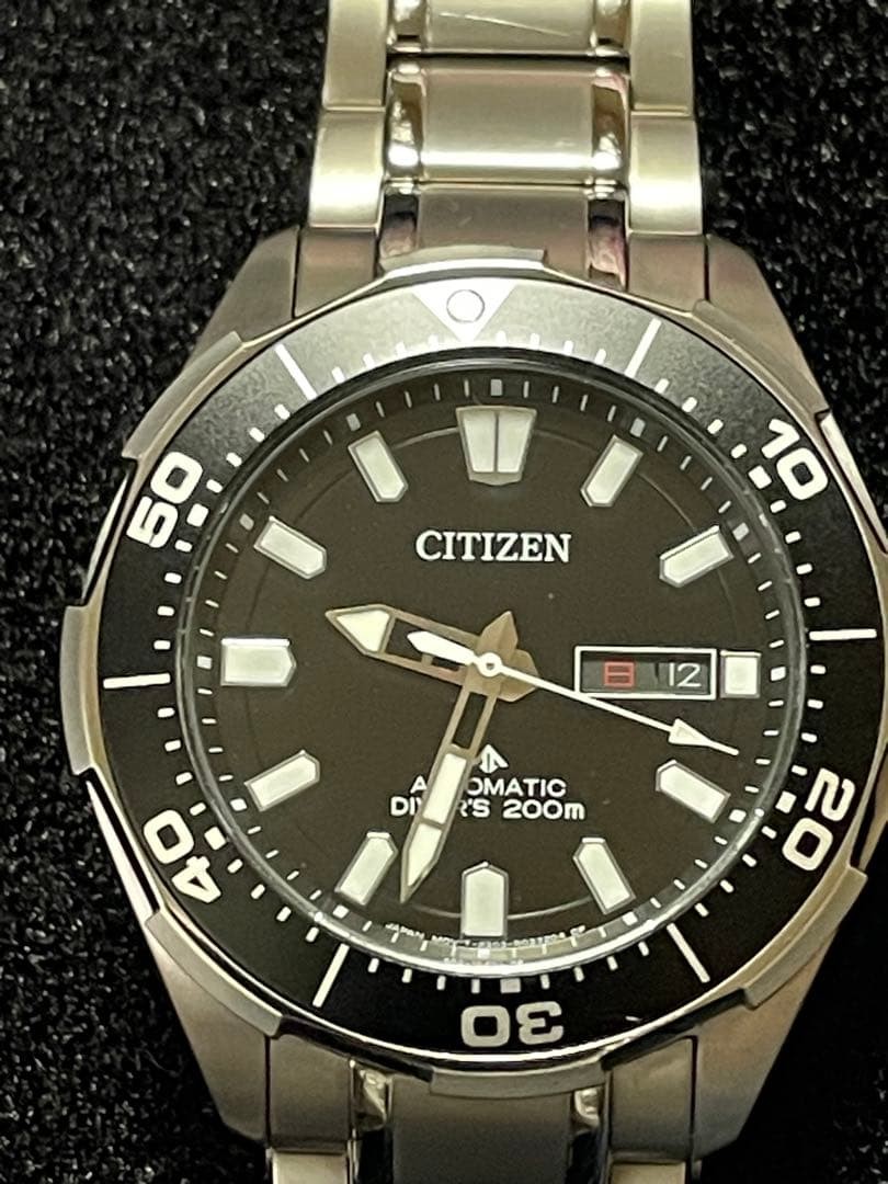 Citizen NY0070-83E 18cm Wrist Titanium Running Diver Automatic Mens Wristwatch