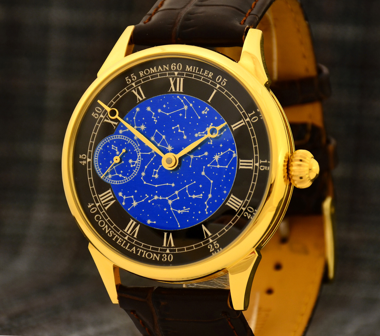 Men’s watch Gold watch Constellation Map of Stars Mans gift for Space Lover